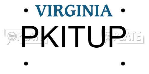 PKITUP Virginia License Plate