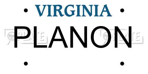 PLANON Virginia License Plate