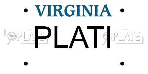 PLATI Virginia License Plate