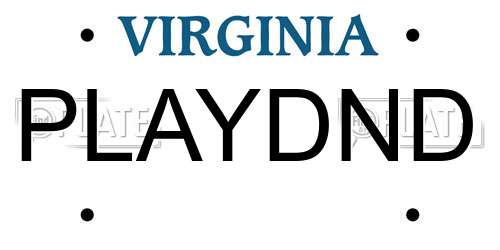 PLAYDND Virginia License Plate