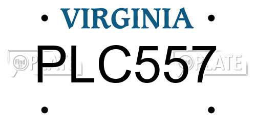 PLC557 Virginia License Plate