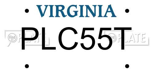 PLC55T Virginia License Plate