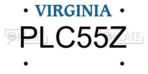 PLC55Z Virginia License Plate