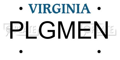 PLGMEN Virginia License Plate