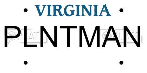 PLNTMAN Virginia License Plate