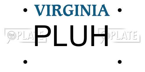 PLUH Virginia License Plate