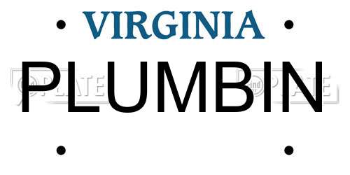 PLUMBIN Virginia License Plate