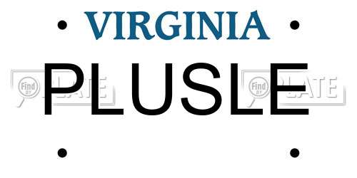 PLUSLE Virginia License Plate