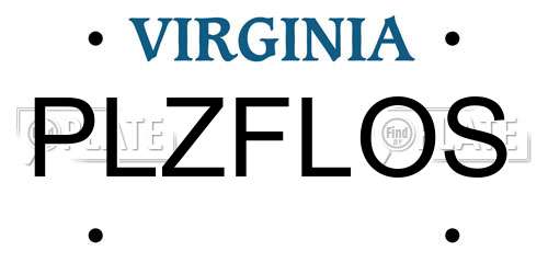 PLZFLOS Virginia License Plate