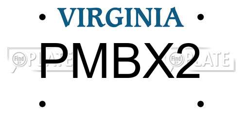 PMBX2 Virginia License Plate