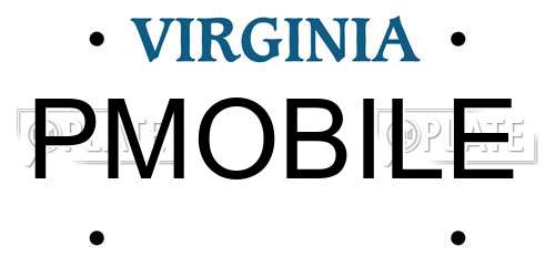 PMOBILE Virginia License Plate