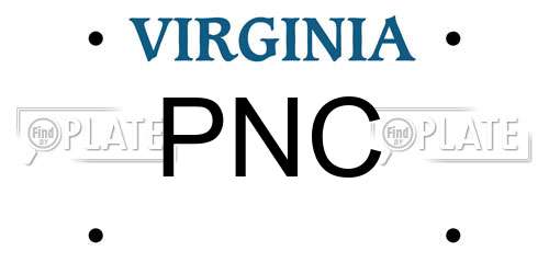 PNC Virginia License Plate
