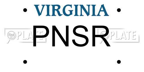 PNSR Virginia License Plate