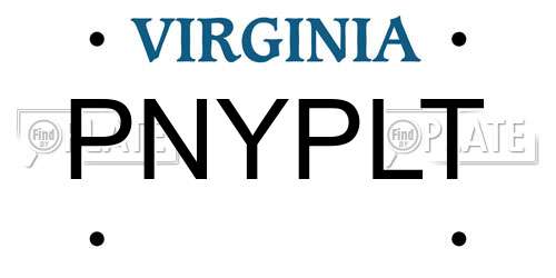 PNYPLT Virginia License Plate