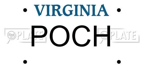 POCH Virginia License Plate