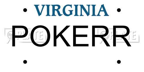 POKERR Virginia License Plate