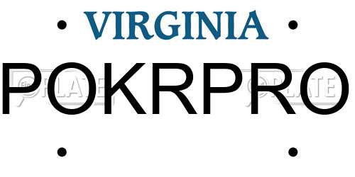 POKRPRO Virginia License Plate
