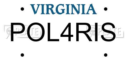 POL4RIS Virginia License Plate
