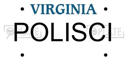 POLISCI Virginia License Plate
