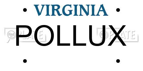 POLLUX Virginia License Plate