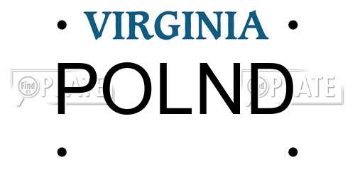 POLND Virginia License Plate