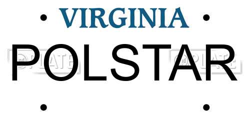 POLSTAR Virginia License Plate