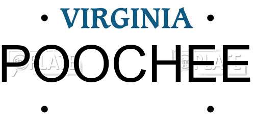 POOCHEE Virginia License Plate