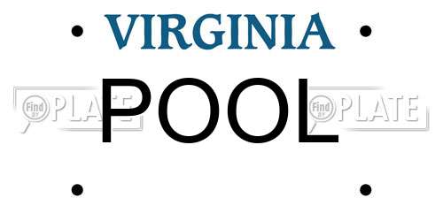 POOL Virginia License Plate