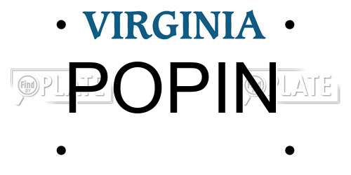 POPIN Virginia License Plate