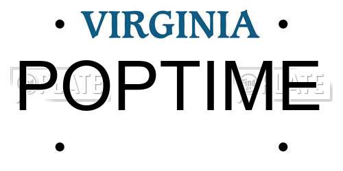 POPTIME Virginia License Plate