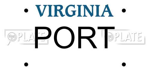 PORT Virginia License Plate