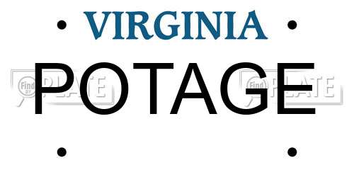 POTAGE Virginia License Plate