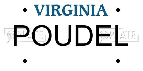 POUDEL Virginia License Plate