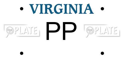 PP Virginia License Plate