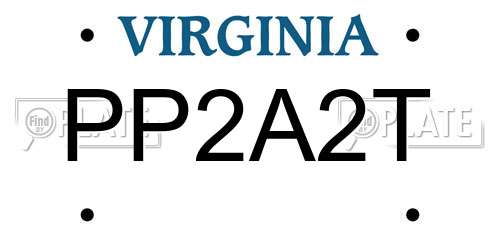 PP2A2T Virginia License Plate