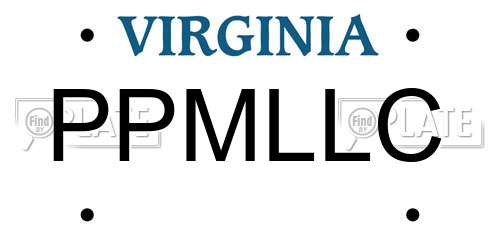 PPMLLC Virginia License Plate