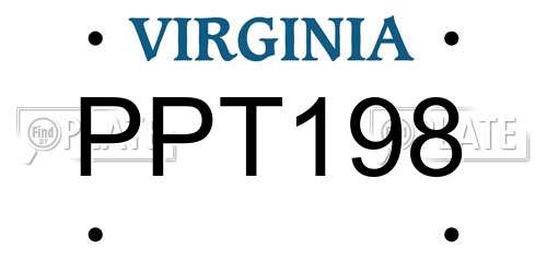 PPT198 Virginia License Plate
