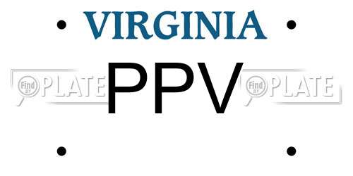 PPV Virginia License Plate