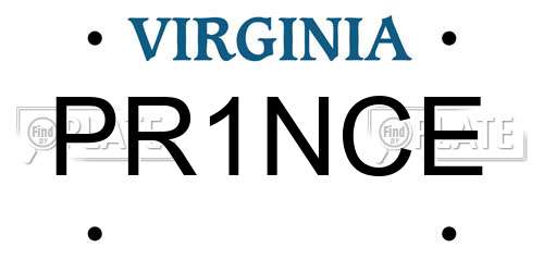 PR1NCE Virginia License Plate