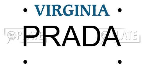 PRADA Virginia License Plate