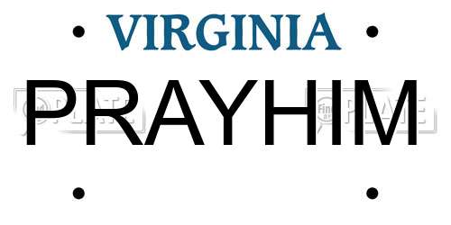 PRAYHIM Virginia License Plate