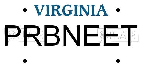 PRBNEET Virginia License Plate