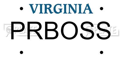 PRBOSS Virginia License Plate