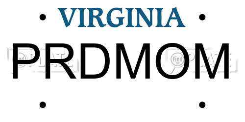 PRDMOM Virginia License Plate