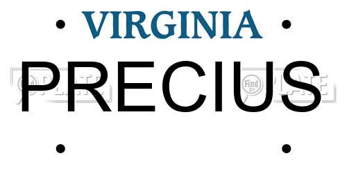PRECIUS Virginia License Plate
