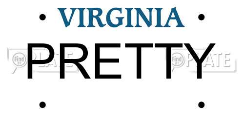 PRETTY Virginia License Plate