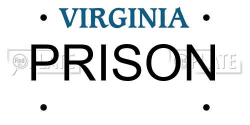 PRISON Virginia License Plate