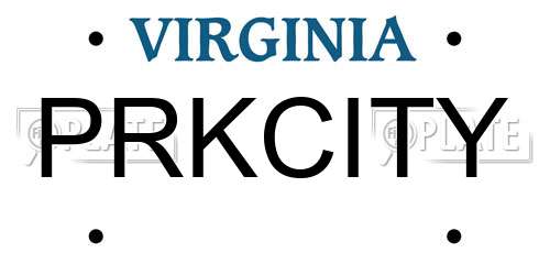 PRKCITY Virginia License Plate
