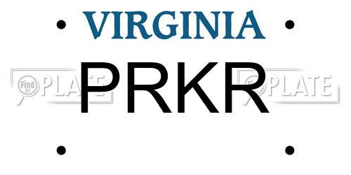 PRKR Virginia License Plate