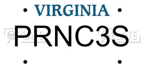 PRNC3S Virginia License Plate